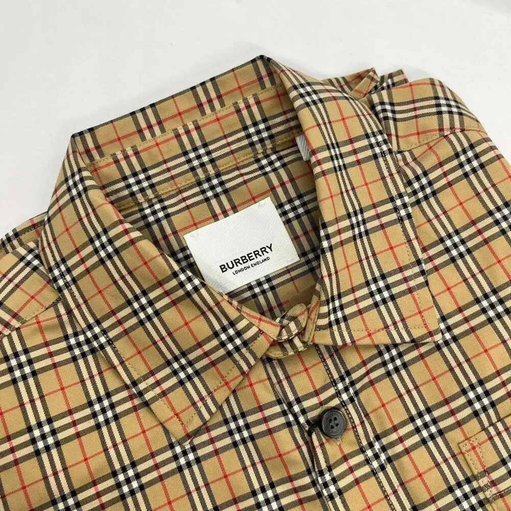 Burberry Kids Logo Vintage Check long sleeve shirt 8y